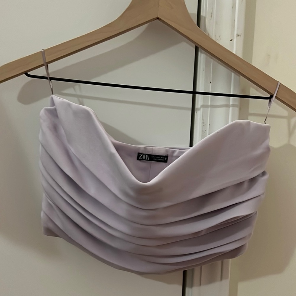 Purple zara crop top